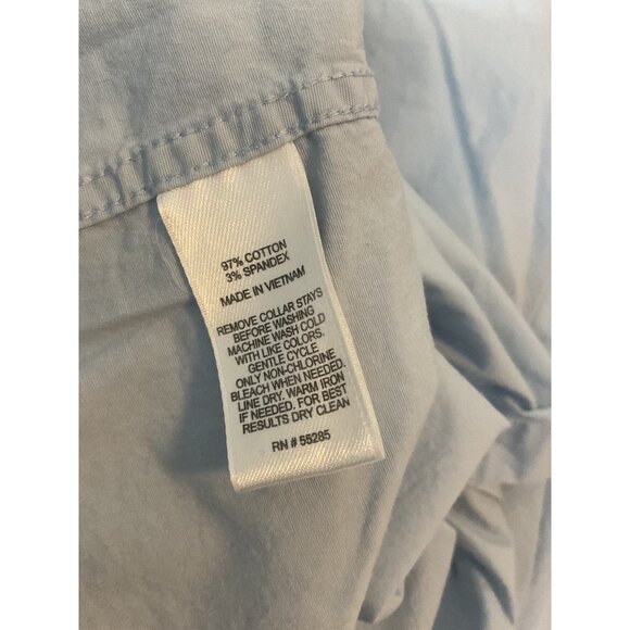 1MX Express Mens Modern Fit Light Blue Button-Up Shirt Size 16-16.5 - Picture 4 of 7